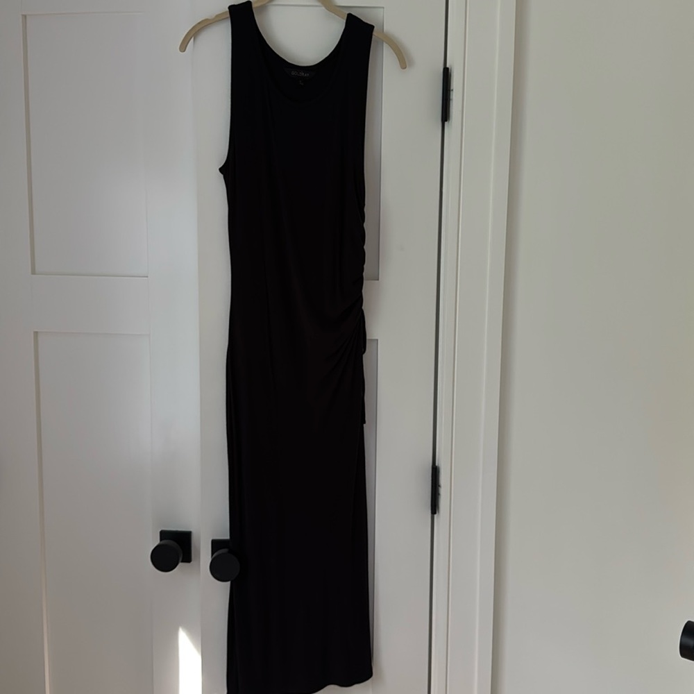 Black Sleeveless Midi Dress